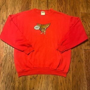 Vintage “Yo Quiero Jesus?” Taco Bell Dog Sweatshirt.